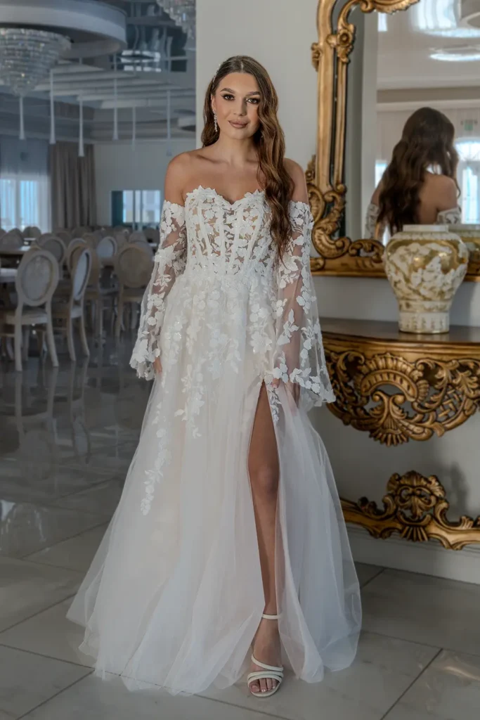 Svadobné šaty Sanah 1 Joanna Nowy Targ